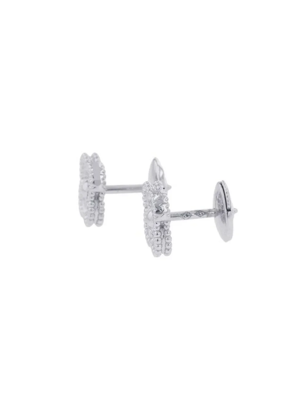 Van Cleef & Arpels Earrings Sweet Alhambra Diamond Total 18k White Gold